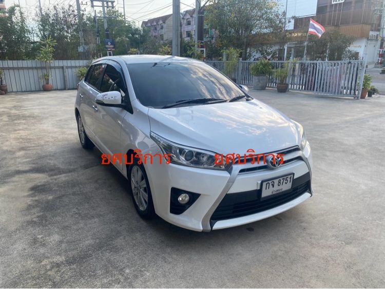 Toyota Yaris 2014 1.2 G Sedan เบนซิน ไม่ติดแก๊ส เกียร์อัตโนมัติ ขาว รูปที่ 2