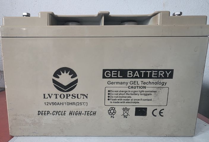 แบตเตอรี่เจล LVTOPSUN รุ่น 12V50AH มือสอง รูปที่ 2