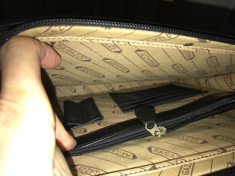 กระเป๋าหนังแท้ Ragazze ของแท้ สีดำ รูปที่ 14