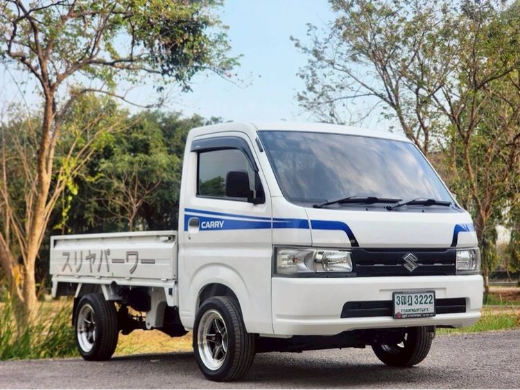 Suzuki Carry 2021 1.5 Pickup เบนซิน ไม่ติดแก๊ส เกียร์ธรรมดา ขาว รูปที่ 4