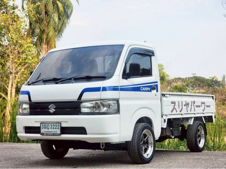 Suzuki Carry 2021 1.5 Pickup เบนซิน ไม่ติดแก๊ส เกียร์ธรรมดา ขาว รูปที่ 2