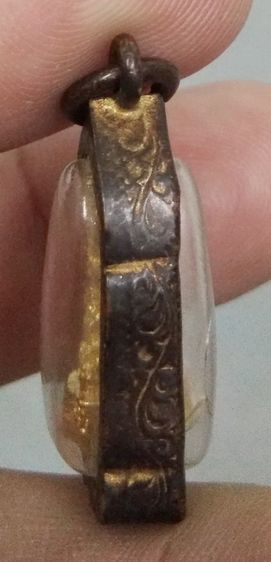 3068-รูปหล่อนางกวักเนื้อทองเหลือง เลี่ยมกรอบเก่า รูปที่ 9