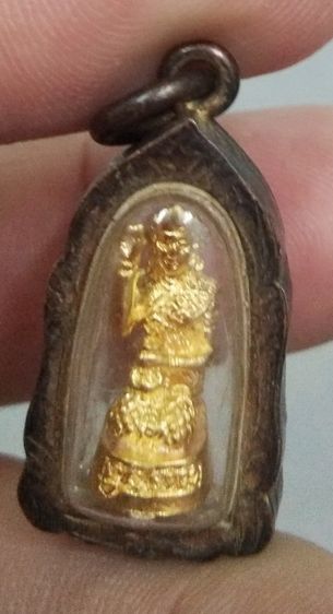 3068-รูปหล่อนางกวักเนื้อทองเหลือง เลี่ยมกรอบเก่า รูปที่ 17