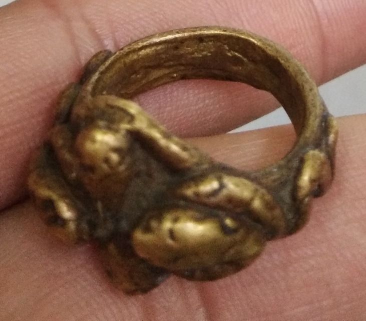 3070-แหวนนาคเกี้ยว เนื้อทองเหลืองหล่อ หลวงพ่ออิ่ม วัดหัวเขา ขนาดเส้นผ่าศูนย์กลางประมาณ 18 มม รูปที่ 16