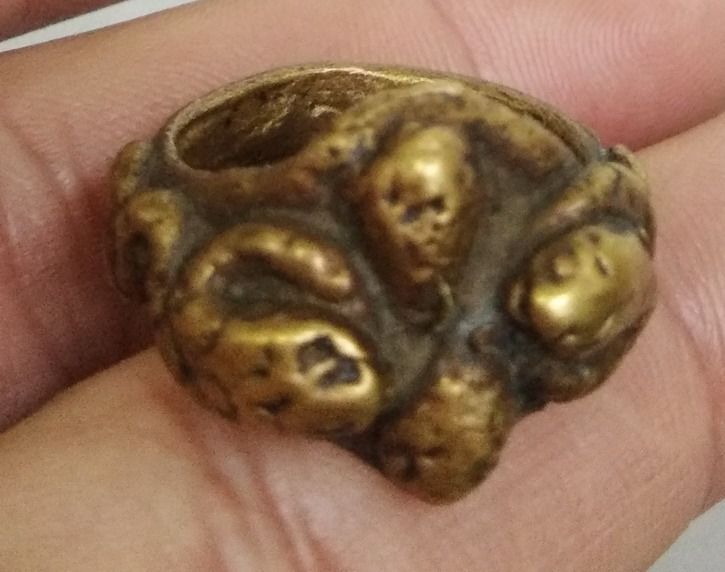 3070-แหวนนาคเกี้ยว เนื้อทองเหลืองหล่อ หลวงพ่ออิ่ม วัดหัวเขา ขนาดเส้นผ่าศูนย์กลางประมาณ 18 มม รูปที่ 8