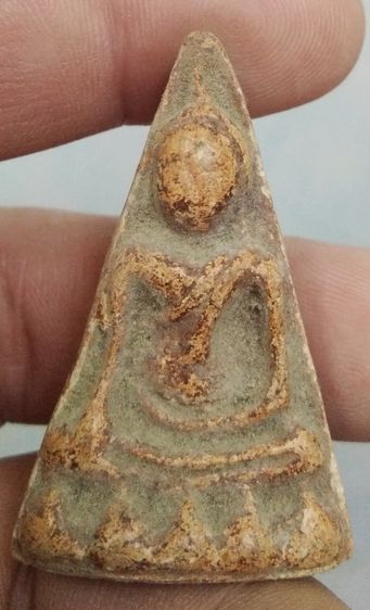 3074-พระสมเด็จนางพญานั่งฐาน หลังยันต์ เนื้อดินเก่า ไม่ทราบที่ รูปที่ 12