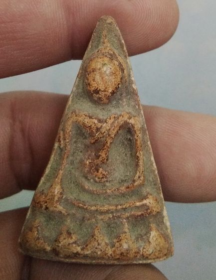 3074-พระสมเด็จนางพญานั่งฐาน หลังยันต์ เนื้อดินเก่า ไม่ทราบที่ รูปที่ 17