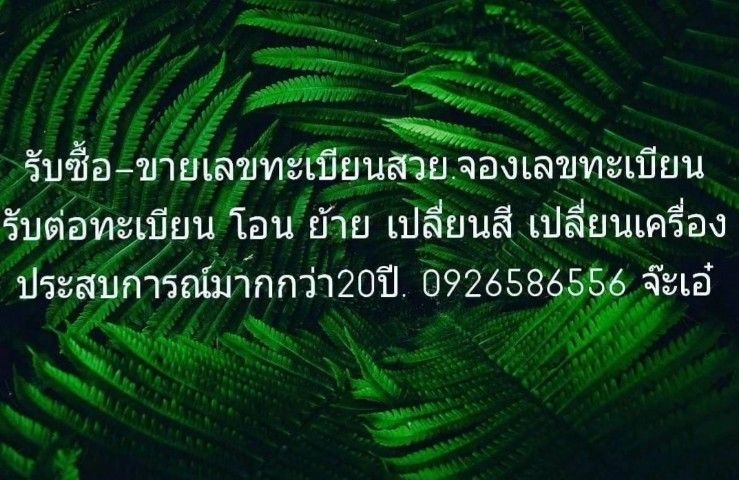 รับซื้อ-ขาย เลขทะเบียนสวย