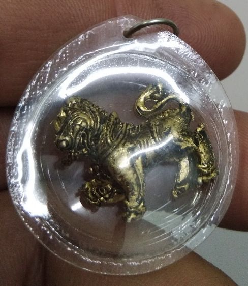 3079-สิงห์ยกขาเนื้อทองเหลืองเลี่ยมกรอบ ไม่ทราบที่ รูปที่ 16