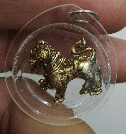 3079-สิงห์ยกขาเนื้อทองเหลืองเลี่ยมกรอบ ไม่ทราบที่ รูปที่ 17