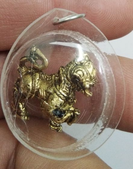 3079-สิงห์ยกขาเนื้อทองเหลืองเลี่ยมกรอบ ไม่ทราบที่ รูปที่ 8