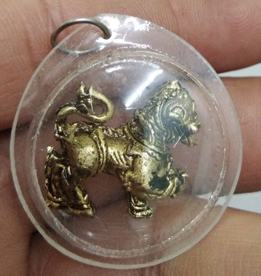 3079-สิงห์ยกขาเนื้อทองเหลืองเลี่ยมกรอบ ไม่ทราบที่ รูปที่ 11