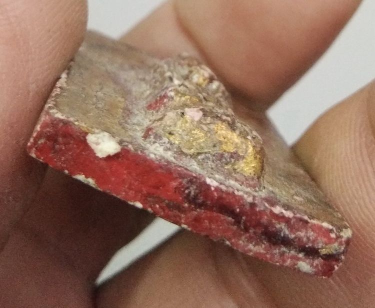 3086-เจ้าแม่กวนอิม เนื้อผงทาชาด ปิดทองเก่า รูปที่ 11