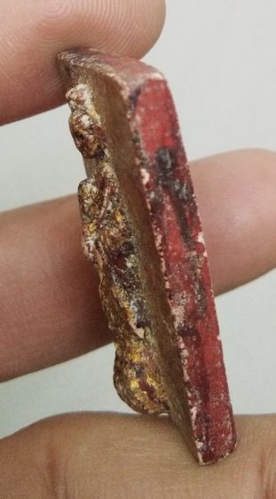 3086-เจ้าแม่กวนอิม เนื้อผงทาชาด ปิดทองเก่า รูปที่ 8