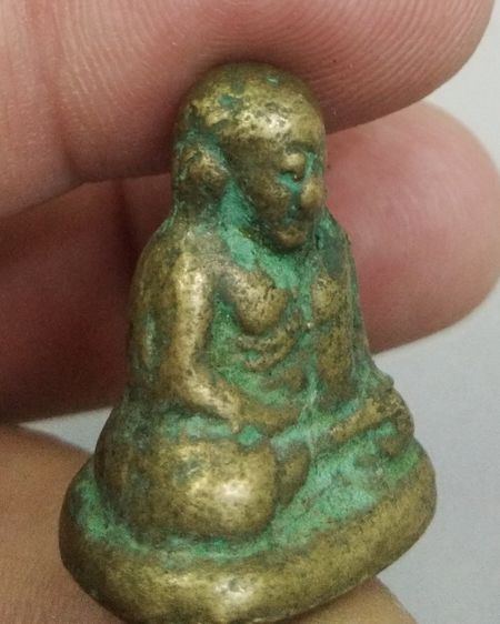 3088-รูปหล่อหลวงพ่อเงิน วัดบางคลาน เนื้อทองเหลืองเก่า รูปที่ 8