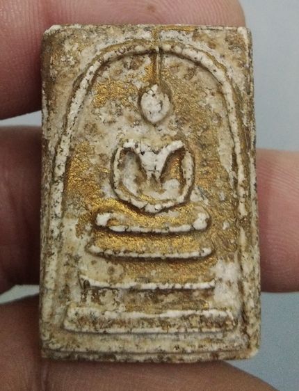 3106-พระสมเด็จเนื้อผงเก่าทาสีทอง รูปที่ 18