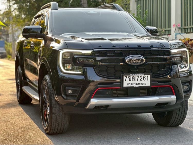 Ford Ranger 2024 2.0 Bi-Turbo 4WD Stormtrak Pickup ดีเซล ไม่ติดแก๊ส เกียร์อัตโนมัติ ดำ รูปที่ 2