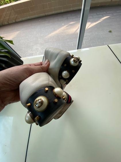 กุชชี่ โลฟเฟอร์ สีขาวครีม ส้นไม่สูงมาก  รูปที่ 15