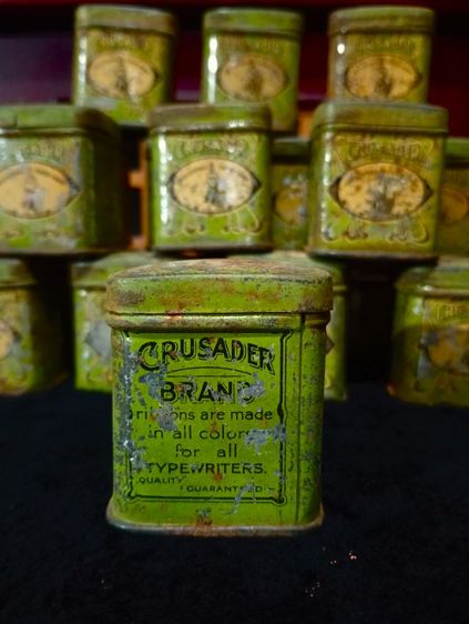 อังกฤษ..กระป๋องเหล็กมีฝาเก่าโบราณงานอังกฤษ รูปที่ 6