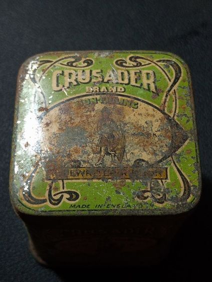 อังกฤษ..กระป๋องเหล็กมีฝาเก่าโบราณงานอังกฤษ รูปที่ 2