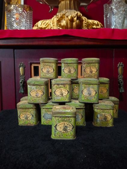 อังกฤษ..กระป๋องเหล็กมีฝาเก่าโบราณงานอังกฤษ รูปที่ 14