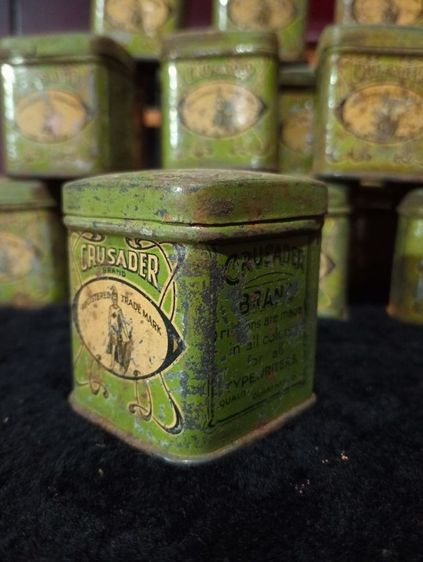 อังกฤษ..กระป๋องเหล็กมีฝาเก่าโบราณงานอังกฤษ รูปที่ 4