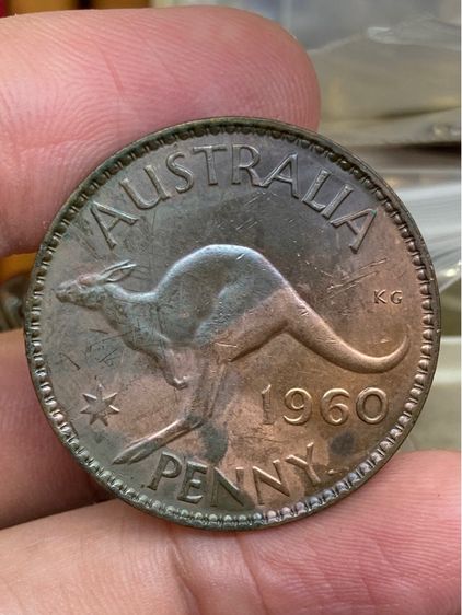 เหรียญกษาปณ์ PENNY AUSTRALIA 1960 (พ.ศ.๒๕๐๓) เนื้อทองแดง สวยครับ รูปที่ 2