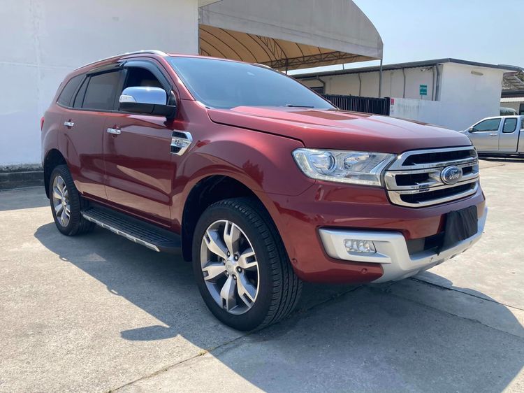 Ford Everest 2018 2.2 Titanium Plus Utility-car ดีเซล เกียร์อัตโนมัติ แดง รูปที่ 2