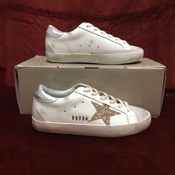 Golden Goose Super-Star White Ice Gray Gold Glitter (Women's) รูปที่ 4