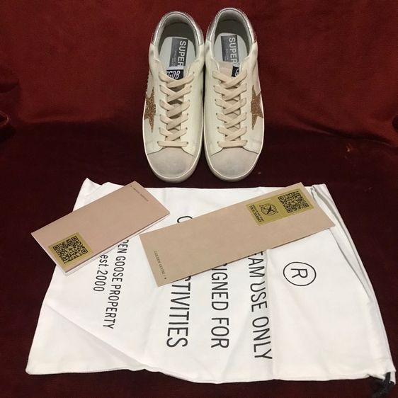 Golden Goose Super-Star White Ice Gray Gold Glitter (Women's) รูปที่ 15