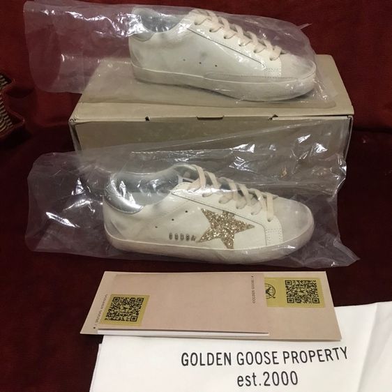 Golden Goose Super-Star White Ice Gray Gold Glitter (Women's) รูปที่ 17