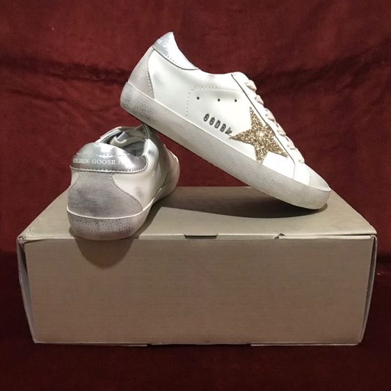Golden Goose Super-Star White Ice Gray Gold Glitter (Women's) รูปที่ 3