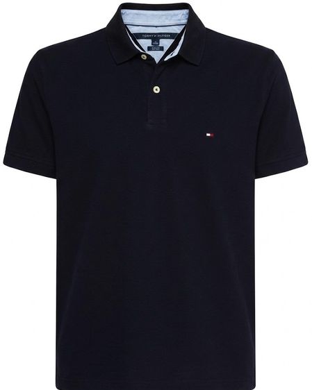 TOMMMY HILFIGER Slim Fit Black Polo Neck T-Shirt Men
