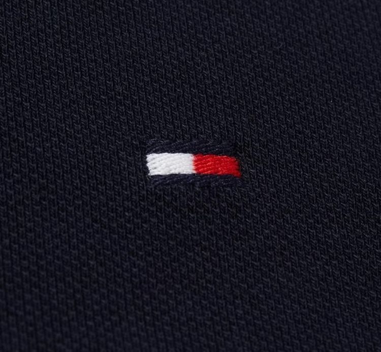 TOMMMY HILFIGER Slim Fit Black Polo Neck T-Shirt Men รูปที่ 5