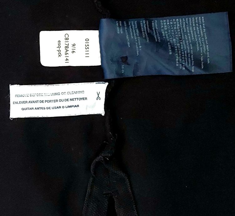 TOMMMY HILFIGER Slim Fit Black Polo Neck T-Shirt Men รูปที่ 7