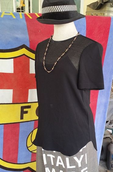 เสื้อเชิ๊ตสตรี tibi made usa แนว Guase style see through  มือสองของแท้ รูปที่ 2