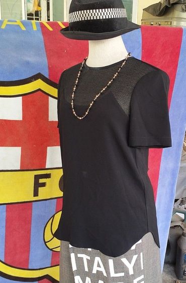 เสื้อเชิ๊ตสตรี tibi made usa แนว Guase style see through  มือสองของแท้ รูปที่ 16