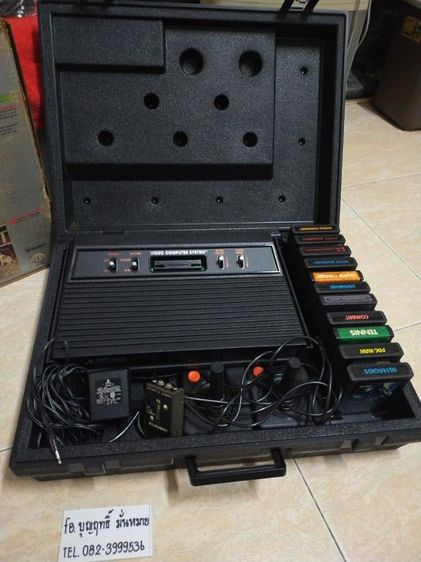 เครื่องเกม ATARI 2600 เกมยุค 70 สภาพดี มีเกม 11ตลับ กล่อง เคสพร้อม สภาพนี้หายาก  รูปที่ 8
