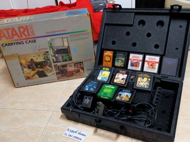 เครื่องเกม ATARI 2600 เกมยุค 70 สภาพดี มีเกม 11ตลับ กล่อง เคสพร้อม สภาพนี้หายาก 