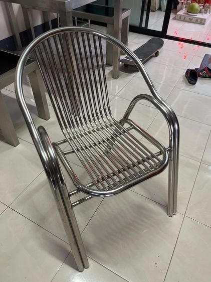 เก้าอี้สแตนเลส 304 งานขึ้นมือ โครงสร้างแข็งแรงมาก
