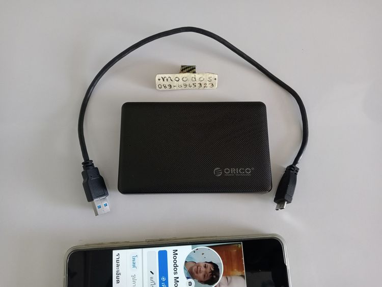 ที่เก็บข้อมูลและเมมโมรี่การ์ด ฮาร์ดดิสก์พกพา External Harddisk 500 GB.