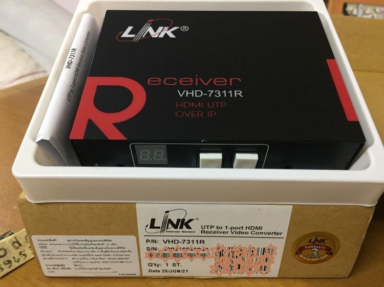 LINK VHD-7311R UTP TO 1- PORT HDMI RECEIVER VIDEO CONVERTER รูปที่ 2