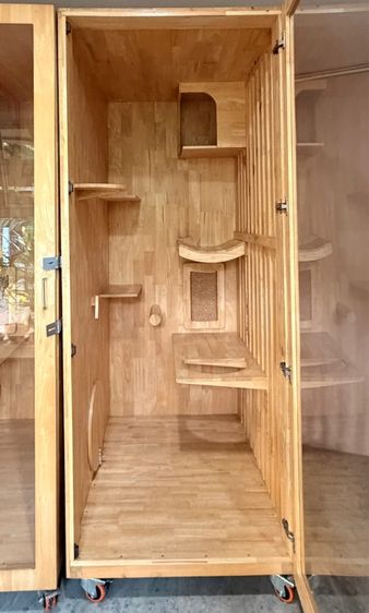 กรงไม้สัตว์เลี้ยง ห้องไม้สัตว์เลี้ยง ตู้ไม้สัตว์เลี้ยง รูปที่ 2