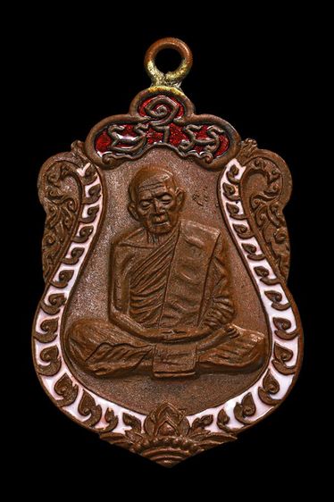 เหรียญเสมาหลวงปู่ทิม วัดละหารไร่ เนื้อทองแดงลงยา