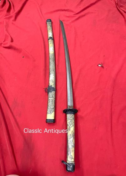 ดาบญี่ปุ่น ลายนักรบซามูไรขี่ม้า สะสม รูปที่ 13