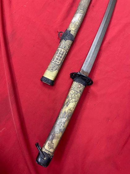 ดาบญี่ปุ่น ลายนักรบซามูไรขี่ม้า สะสม รูปที่ 16