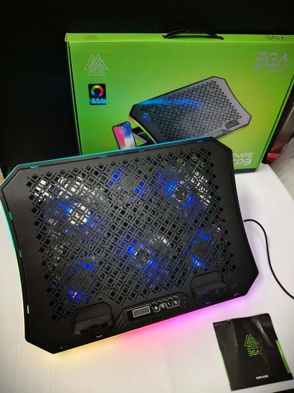 อื่นๆ พัดลมระบายความร้อน Notebook EGA Type CP3 ปรับความเร็วได้ มีไฟ RGB ใช้งานได้ปกติ