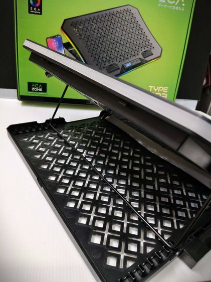 พัดลมระบายความร้อน Notebook EGA Type CP3 ปรับความเร็วได้ มีไฟ RGB ใช้งานได้ปกติ รูปที่ 11