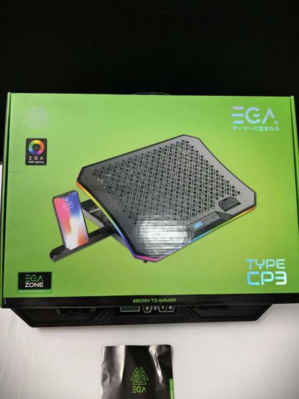 พัดลมระบายความร้อน Notebook EGA Type CP3 ปรับความเร็วได้ มีไฟ RGB ใช้งานได้ปกติ รูปที่ 12