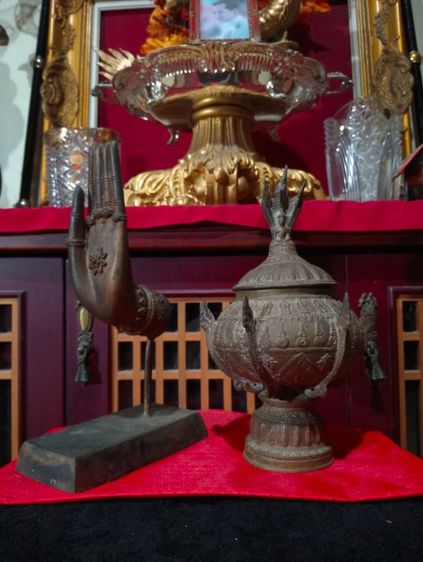 ทองเหลืองแท้เก่าโบราณสภาพเยี่ยมขนาดใหญ่ รูปที่ 12